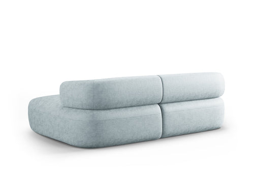 Micadoni rechter hoekbank Jenny 5-zits, chenille lichtblauw - 145x200x73cm
