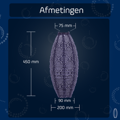 Lumiz solar lampion bazaar long oval - 20 cm - future dusk