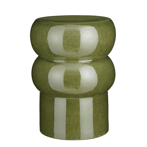 Mica Decorations  Vendi Bijzettafel - H44 x Ø32 cm - Keramiek - Donkergroen - vtwonen shop