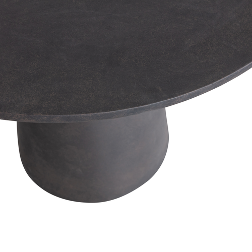 WOOOD eettafel rond Damon - Betonlook - Bruin - 76x100x100 - vtwonen shop