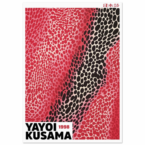 Artfulprints  Yayoi Kusama - Red sensation   poster A4 21x29.7 cm - vtwonen shop