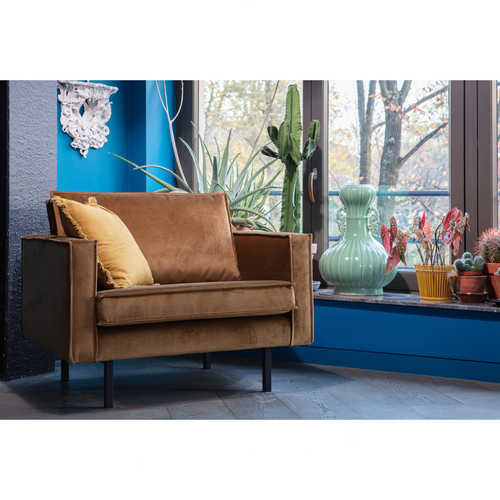 BePureHome fauteuil Rodeo - Velvet - Honing Geel - 85x105x86 - vtwonen shop