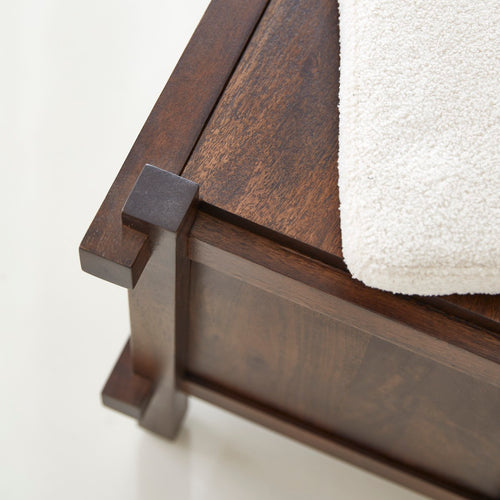 Tikamoon Voeteneindbank van massief mangohout - Bruin - vtwonen shop