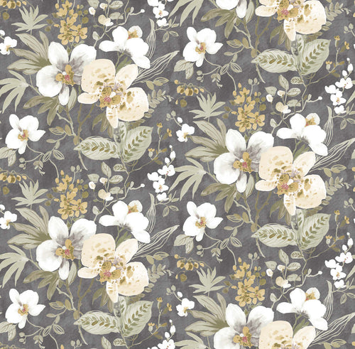 Sanders & Sanders behang bloemen donkergroen - 53 cm x 10 m - 640393 - vtwonen shop