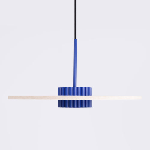 Sollux Lighting Hanglamp OVO 1 ultramaryna/beżowa filc Gx53 - 40x40x125cm