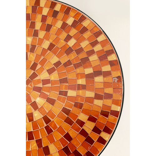 Kare Design Bijzettafel Clack Mosaic Ø35cm oranje - vtwonen shop