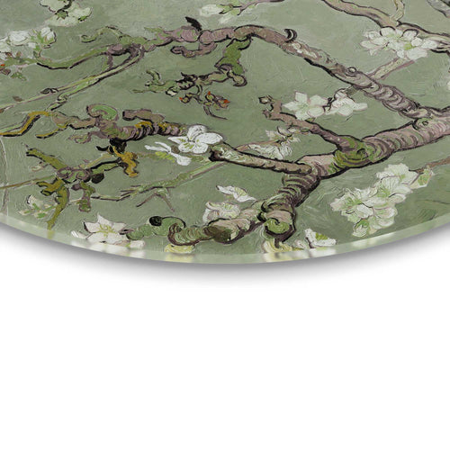Reinders Van Gogh amandelbloesem glasschilderij -  groen - woonkamer - Ø 70cm