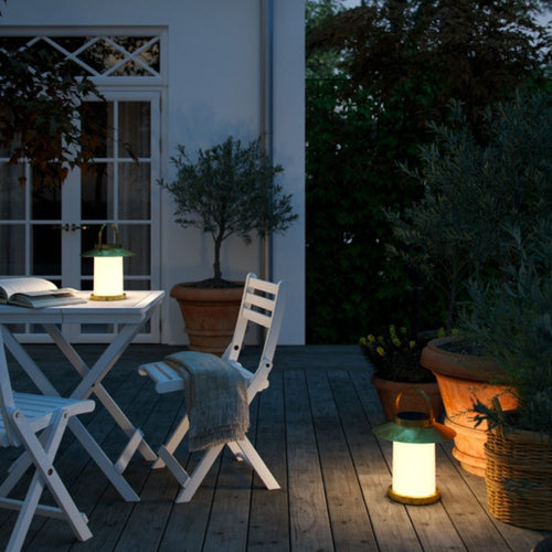 Nordlux Temple Draagbare Tafellamp Buiten | Solar | Ø31cm | LED | IP54 | Messing | Seaside - vtwonen shop