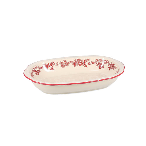 S|P Collection - Serveerschaal 31,5x21xH5,5cm ovaal burgundy Cyril