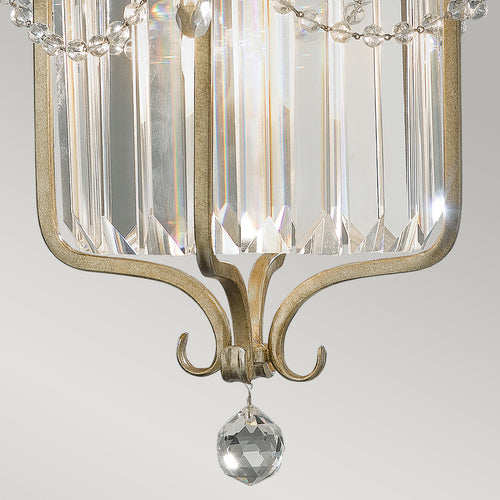 Elstead Gianna - 1-lichts hanglamp zilver, E27