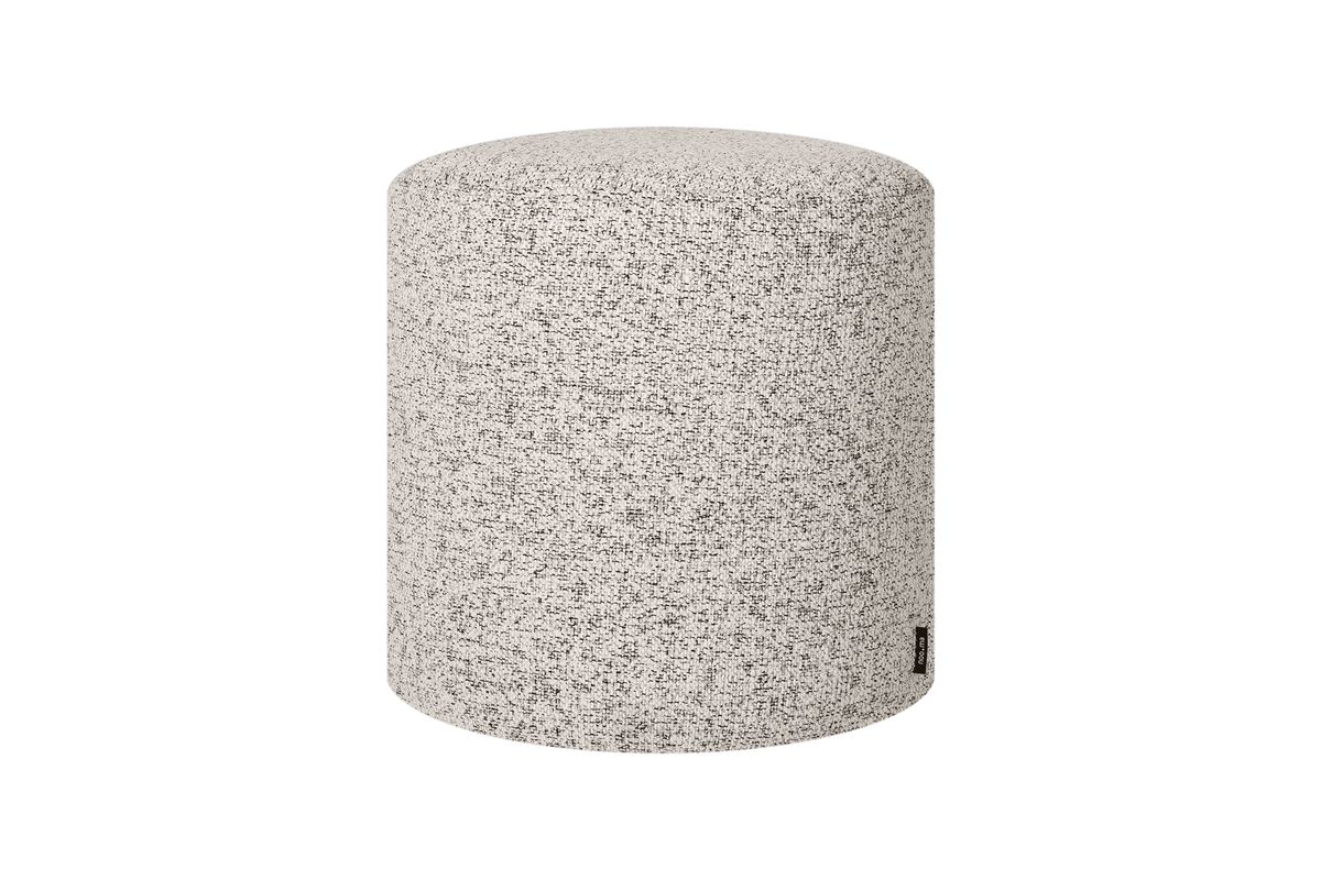 noo.ma Folk Pouf Tall - Clay Grey Mélange, 40x40x42 cm – vtwonen shop