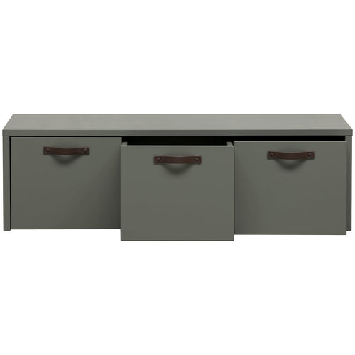 vtwonen kistbank 120 cm & bureau 110 cm Stage - Grenen - Soap - 36x120x50/122x110x58