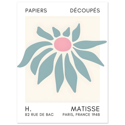 Artfulprints  Matisse – Deep sea dance turquoise   poster 50x70 cm - vtwonen shop