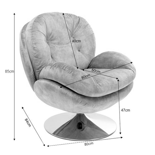 Kare Design Draaifauteuil Cosy blauw