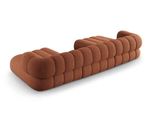 Cosmopolitan Design Panoramische bank Koge 6-zits, chenille baksteen - 165x348x70cm