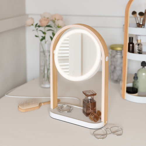Umbra LED-spiegel voor kaptafel Belwood - 25 x 12 x 38 cm - wit/naturel