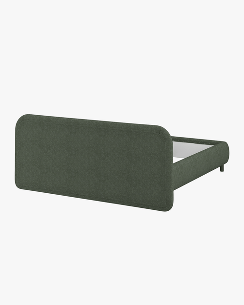 noo.ma Mumo gestoffeerd bed 160x200 - Thyme Green bouclé