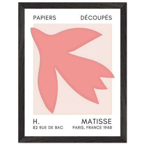 Artfulprints Poster met Lijst Matisse – Shapes in the air taupe   - 30x40 cm - Taupe