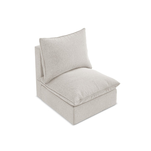 LaMiaSofa Bankmodule midden Ravenna - velours - lichtbeige - 75x90x77