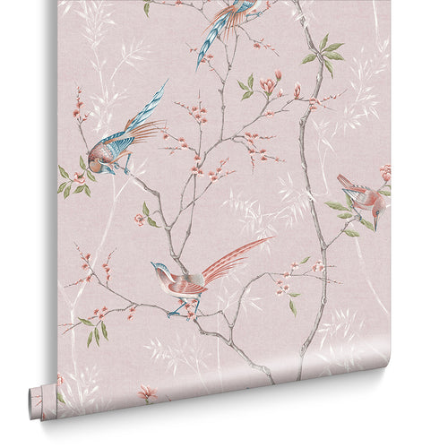 Graham & Brown vliesbehang Tori Blossom - roze - vtwonen shop