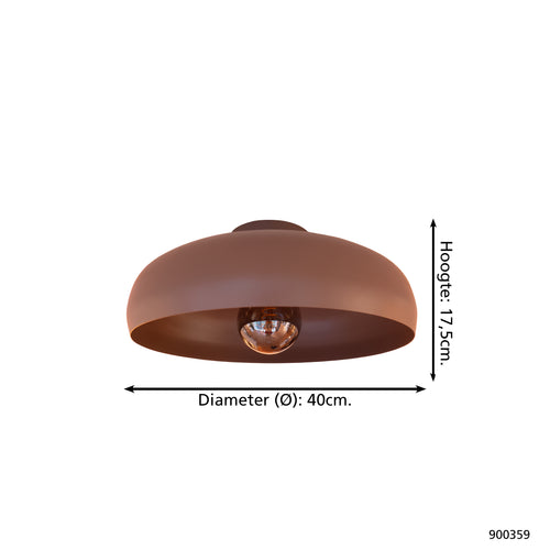 EGLO plafondlamp Mogano - e27 - ø 40 cm - mokka - vtwonen shop