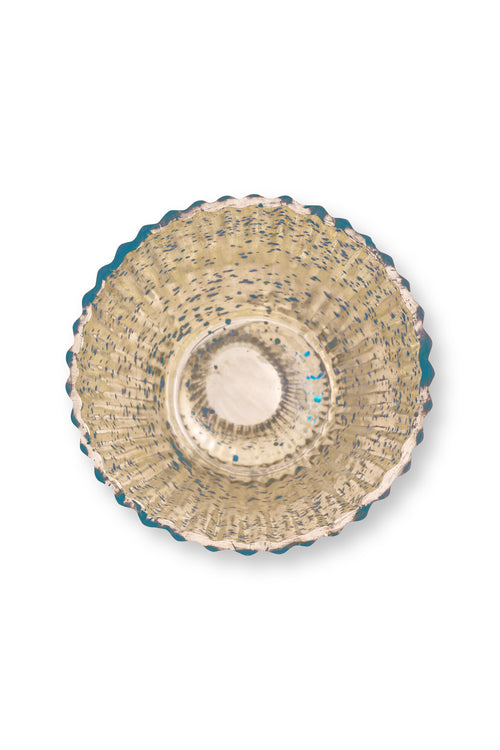 Pip Studio Waxinelichthouders Set 3 - Glas - Blauw - 10x10.5cm