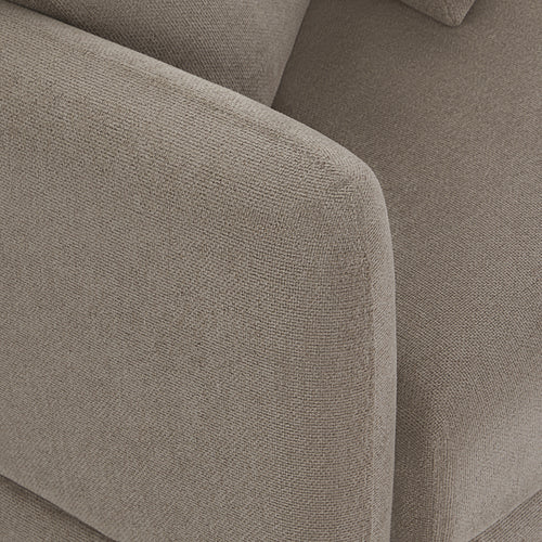 Furnhouse chaise longue bank links Maggie - Taupe - Stof - 95x290x90