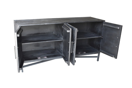 Giga Meubel Dressoir Jazz - Zwart Mangohout - 160x45x85cm
