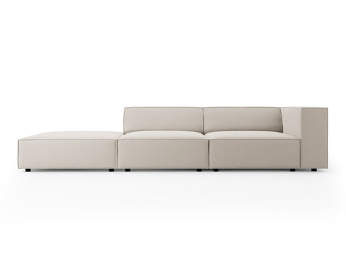 Cosmopolitan Design linker bank Arendal 4-zits, flueel, ecru - 102x262x70cm