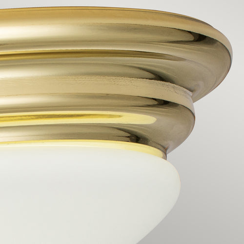 Elstead Brompton Decoratieve inbouwplafondlamp gepolijst messing, IP44