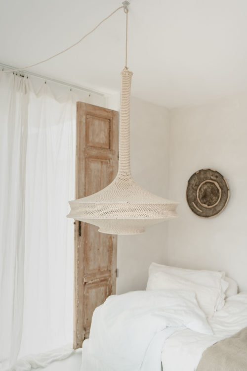NOA MAY Hanglamp Lola - beige - katoen - Ø 60 x h 80 cm (large)