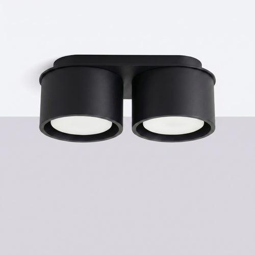 Sollux Lighting Plafondlamp MODO 2 zwart Gx53 - 21x10x8cm