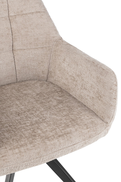 J-Line stoel Louna - ijzer/acryl - beige/lichtgrijs - vtwonen shop