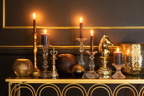 J-Line kandelaar Tibo - glas - transparant - medium