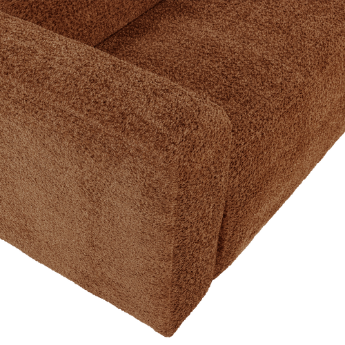 WOOOD 1,5-zits bank arm links Mojo Base - Wollig - Roestbruin - 74x145x97