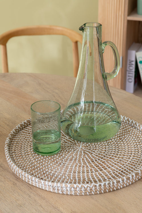 J-Line karaf - glas - transparant/groen - vtwonen shop