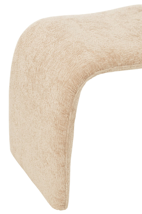 J-Line kruk N shape - textiel - beige