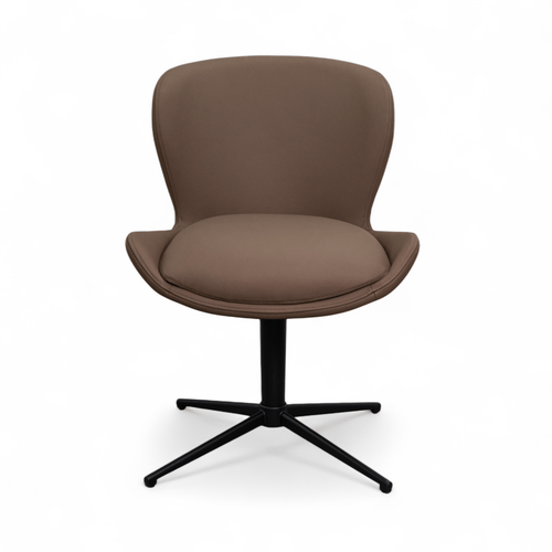 Furnhouse eetkamerstoel Nicklas - Taupe - Leer - Set van 2