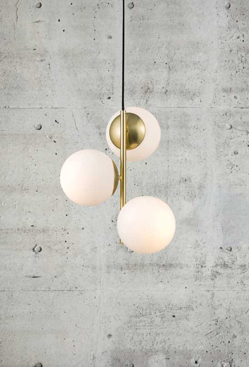 Nordlux Lilly Hanglamp - 3-lichts E14 - Messing