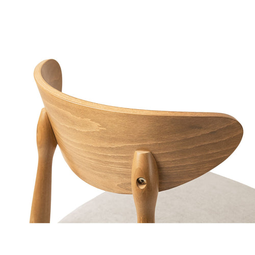 Set van 2 stoelen Leon chenille beige - 48x47.5x79cm