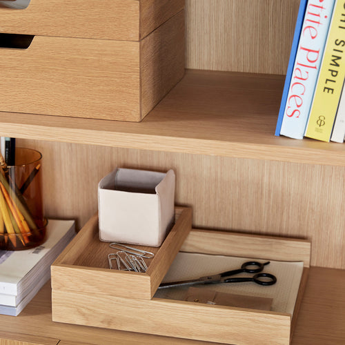 Hübsch bureau-organizer Rail - mdf/eikenfineer/eikenhout - 25x14x4, 25x33xh6cm - vtwonen shop