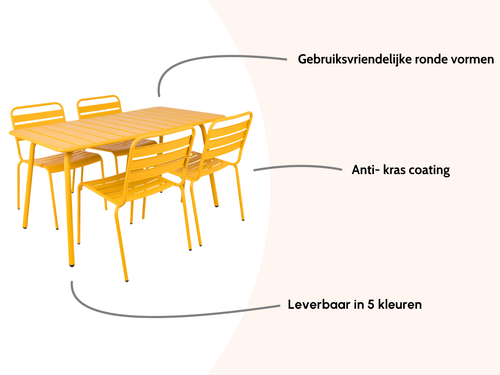 MaximaVida metalen tuinset Max okergeel 150 cm - vtwonen shop