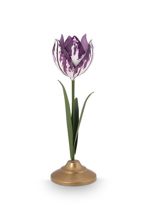 Pip Studio - Tulpen Kandelaar - Lila - 21cm - 2 stuks - vtwonen shop