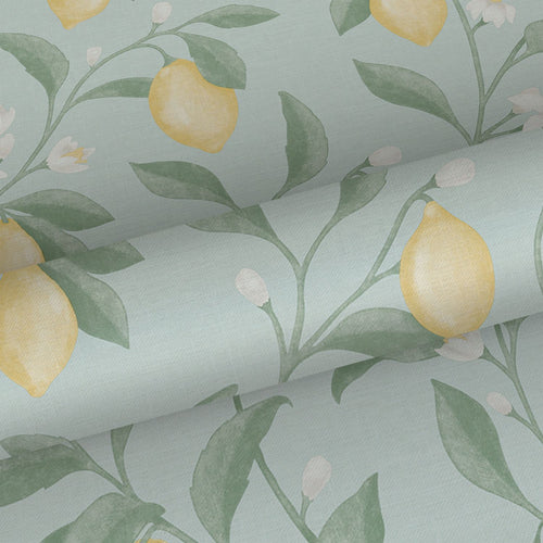Sanders & Sanders behang fruit lichtblauw en geel - 53 cm x 10 m - 641017