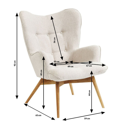 Kare Design Fauteuil Vicky creme - vtwonen shop