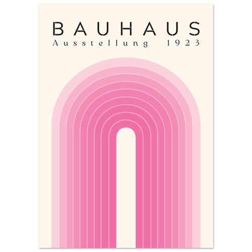 Artfulprints  Bauhaus - Pink rainbow   poster 50x70 cm - vtwonen shop