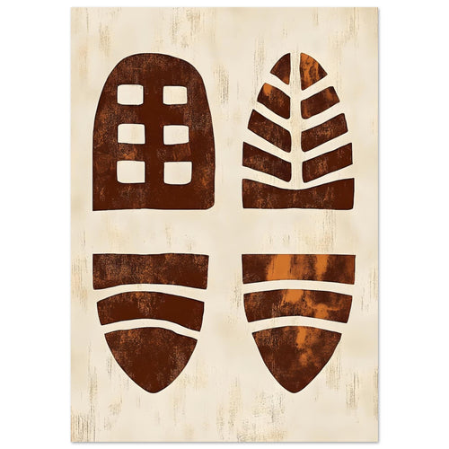 Artfulprints  Boho – Primitive forms   poster A4 21x29.7 cm - vtwonen shop