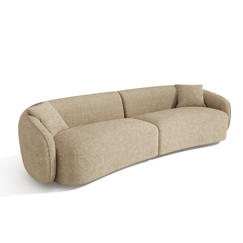 Sia Home - Rechte bank CELINE - Bouclette stof - Beige - 260cm
