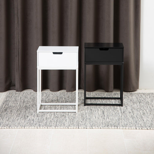 BRAM Nachtkastje Elmira - 40 x 30 cm - Zwart