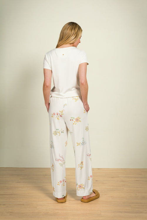 Pip Studio - Belin Lange pyjamabroek - Dames - Blossom Chique - Wit - XS - vtwonen shop